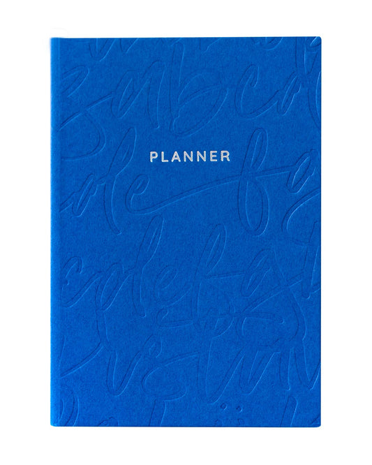 Blue Calligraphy Planner