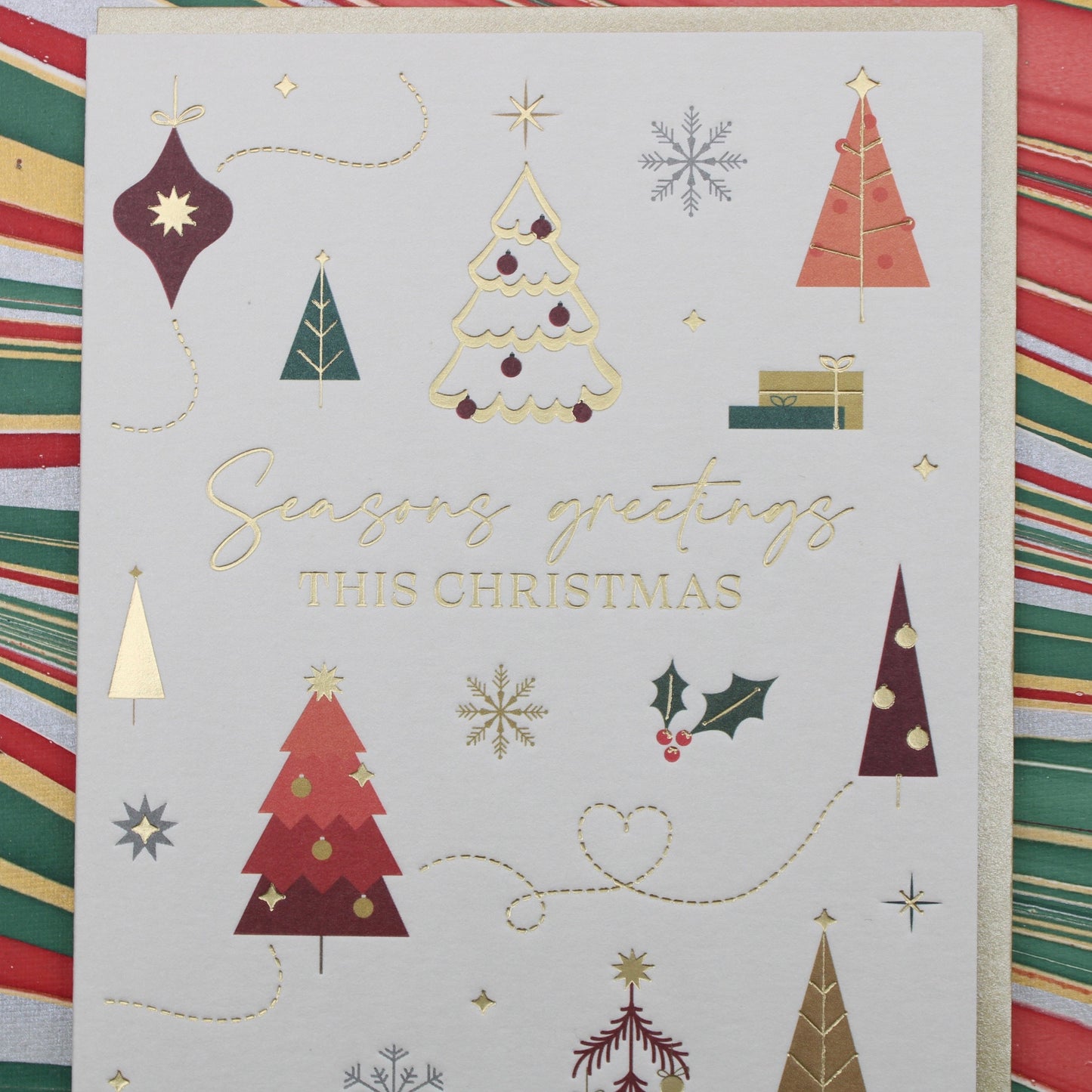Season Greetings Christmas trees card
