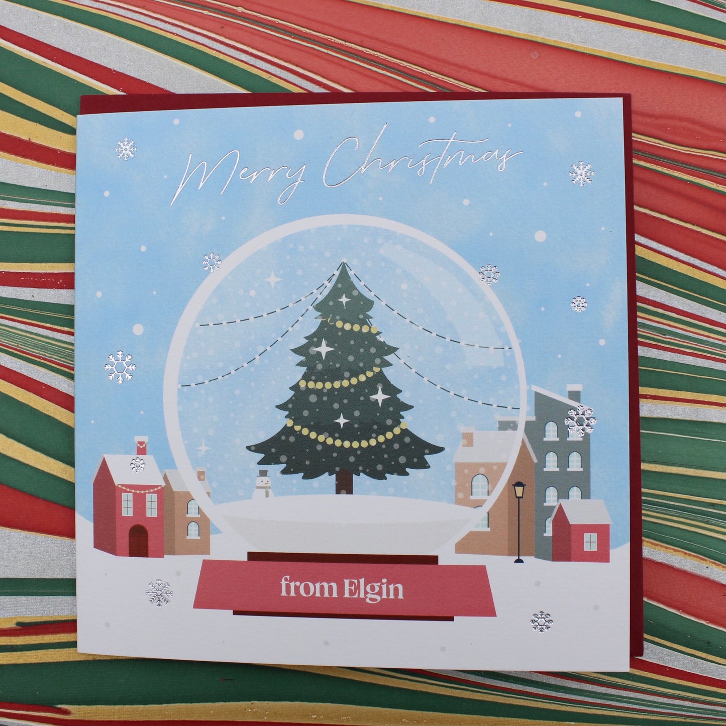 Merry Christmas from Elgin, Snow globe card