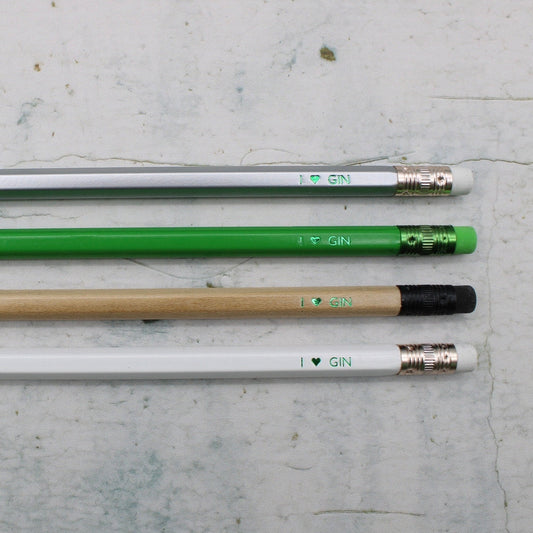 Printed Pencil - I Love Gin