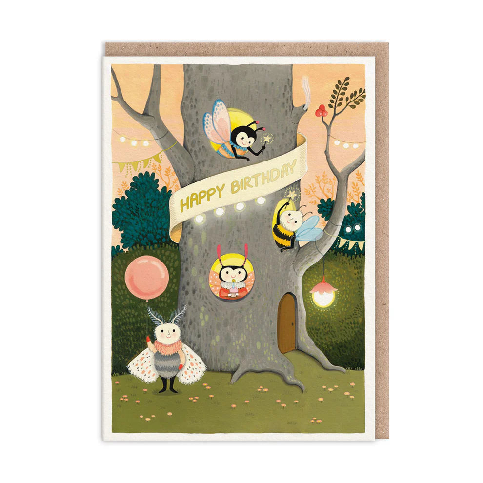 Bug Tree Apartment Birthday Card