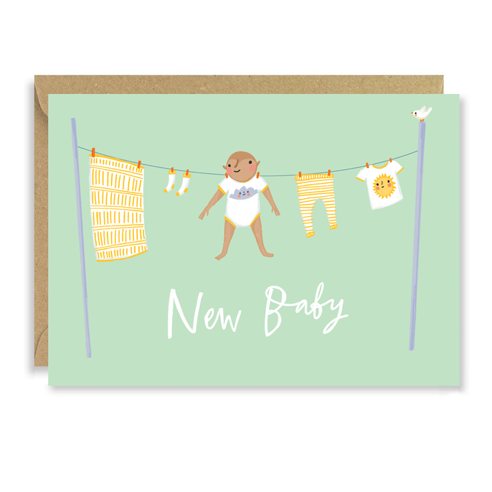 New Baby clothesline card