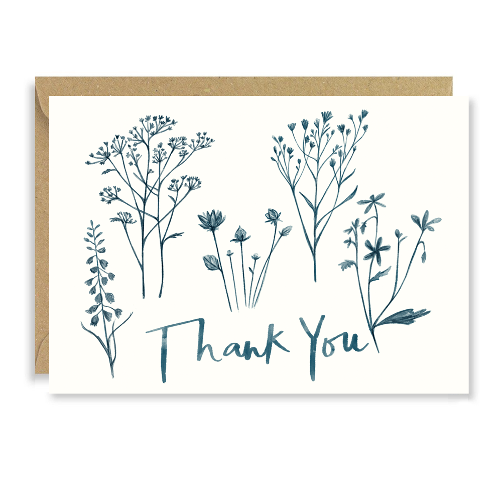 Thank You Wild flowers card