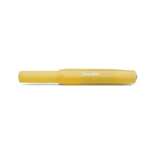 A sweet banana yellow Kaweco Frosted Sport Fountain Pen available from the Pencil Me In stationery shop.