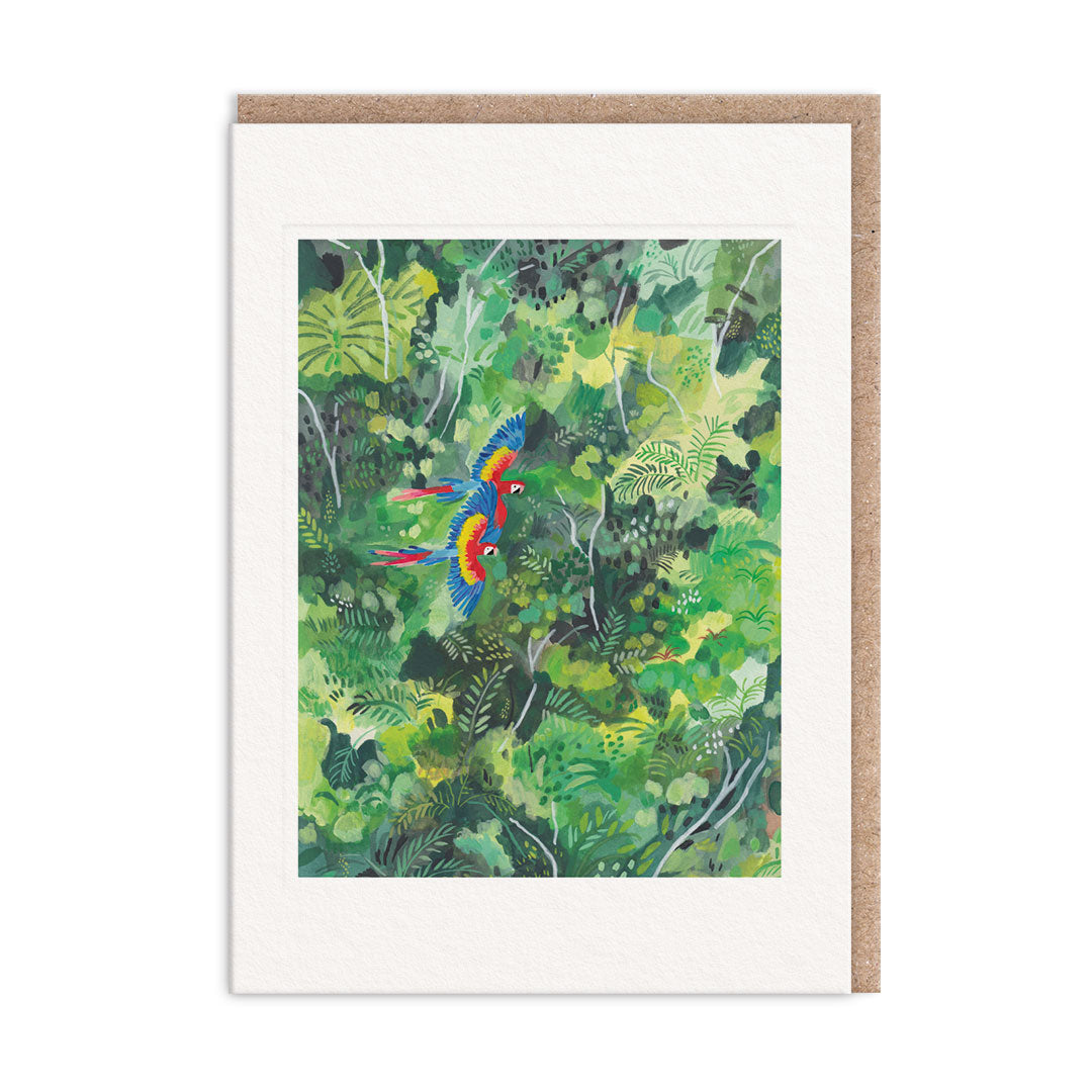 Parrots in Flight Card