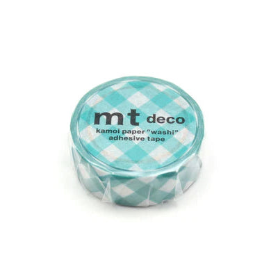 Thick Checkered Green Washi Tape