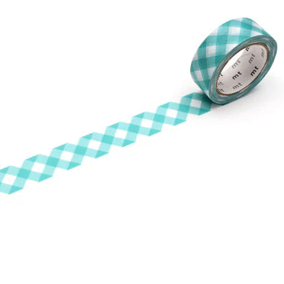 Thick Checkered Green Washi Tape