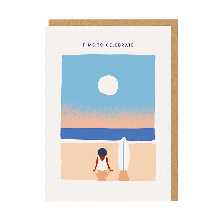 Time To Celebrate Surfer Card