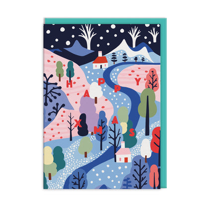 Scandi Town Christmas Card Pack of 9