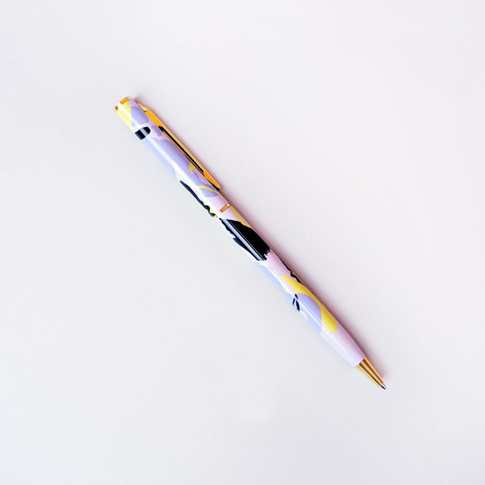 A patterned ballpoint pen from the Pencil Me In stationery shop.