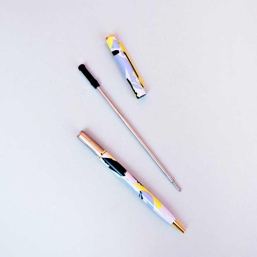 A patterned ballpoint pen from the Pencil Me In stationery shop.