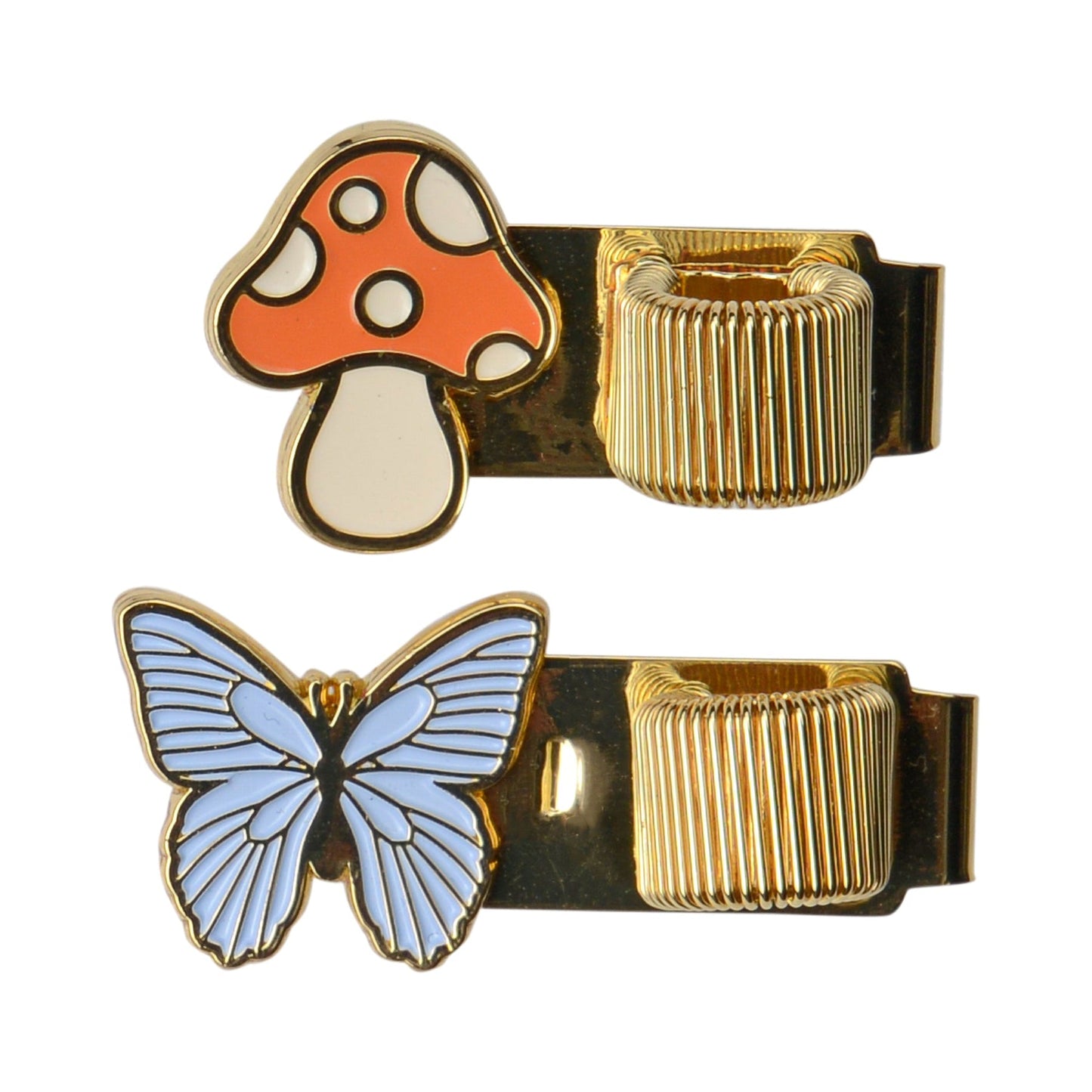 Pen Clips - Butterfly & Mushroom
