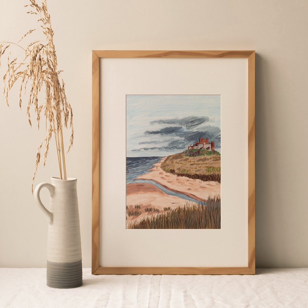 Bamburgh Castle, Northumberland - A4 Print
