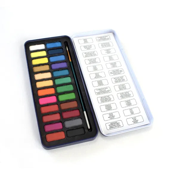 Watercolour Paint Tin - 24 Colour