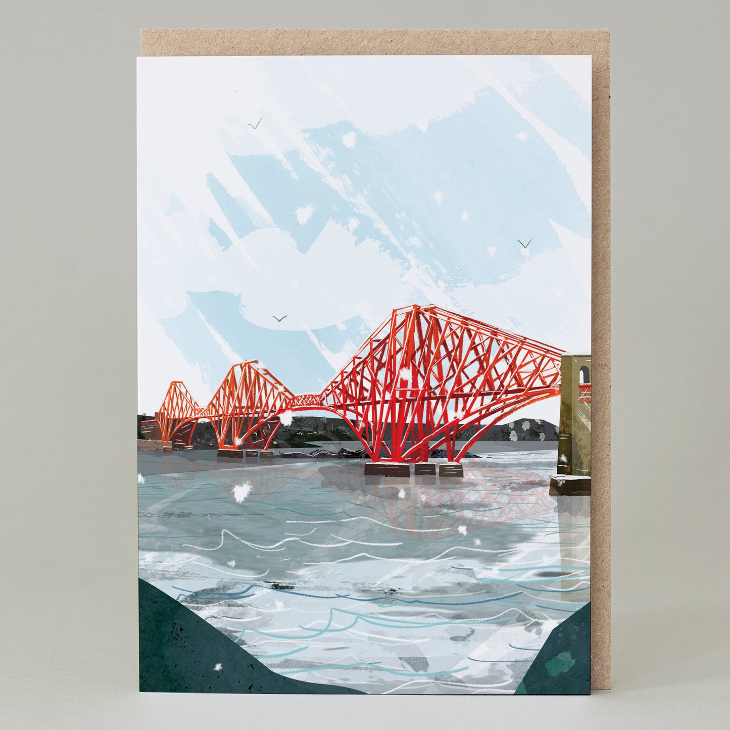 Forth Bridge in winter Card
