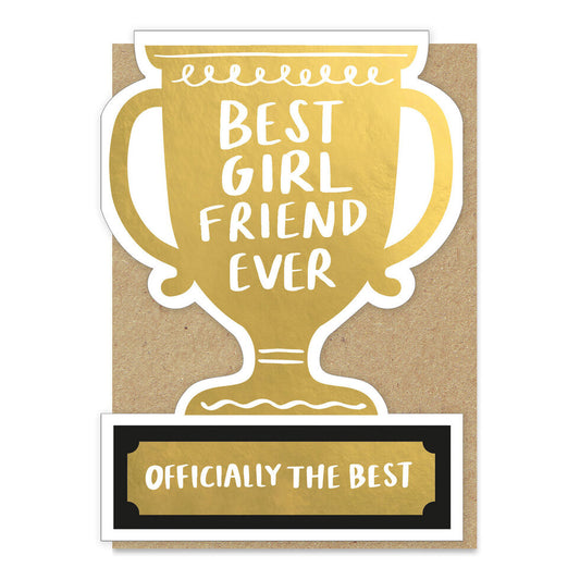 Best Girlfriend Trophy card