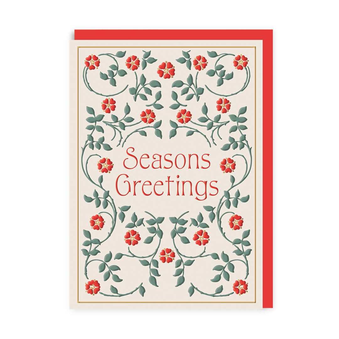 Floral Seasons Greetings card