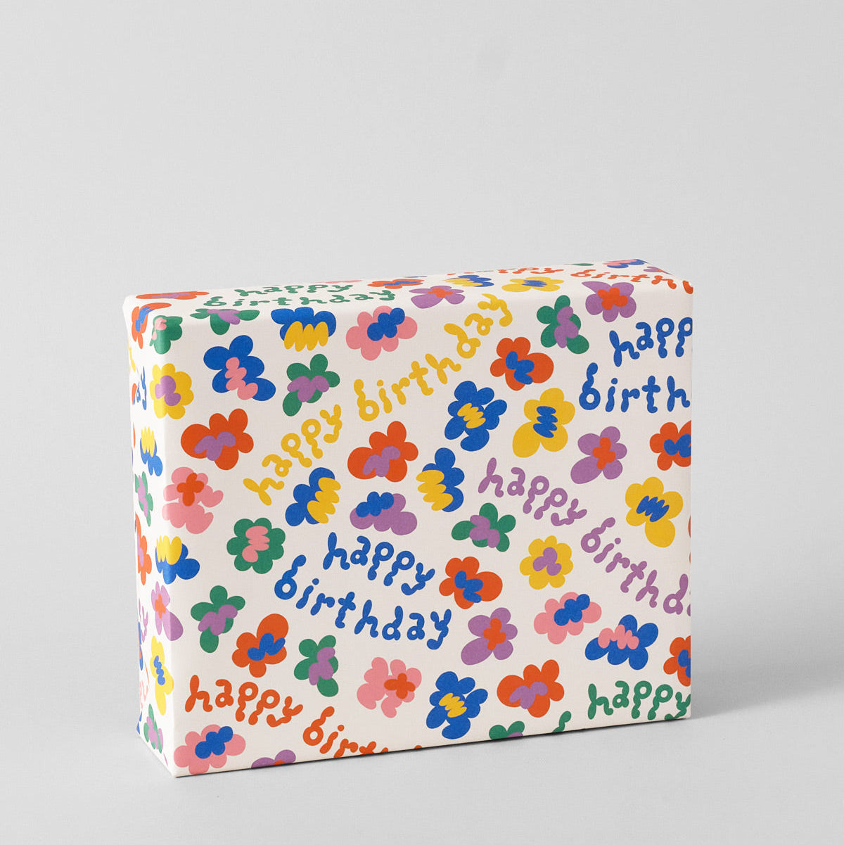 Happy Birthday Flower Burst Wrapping Paper