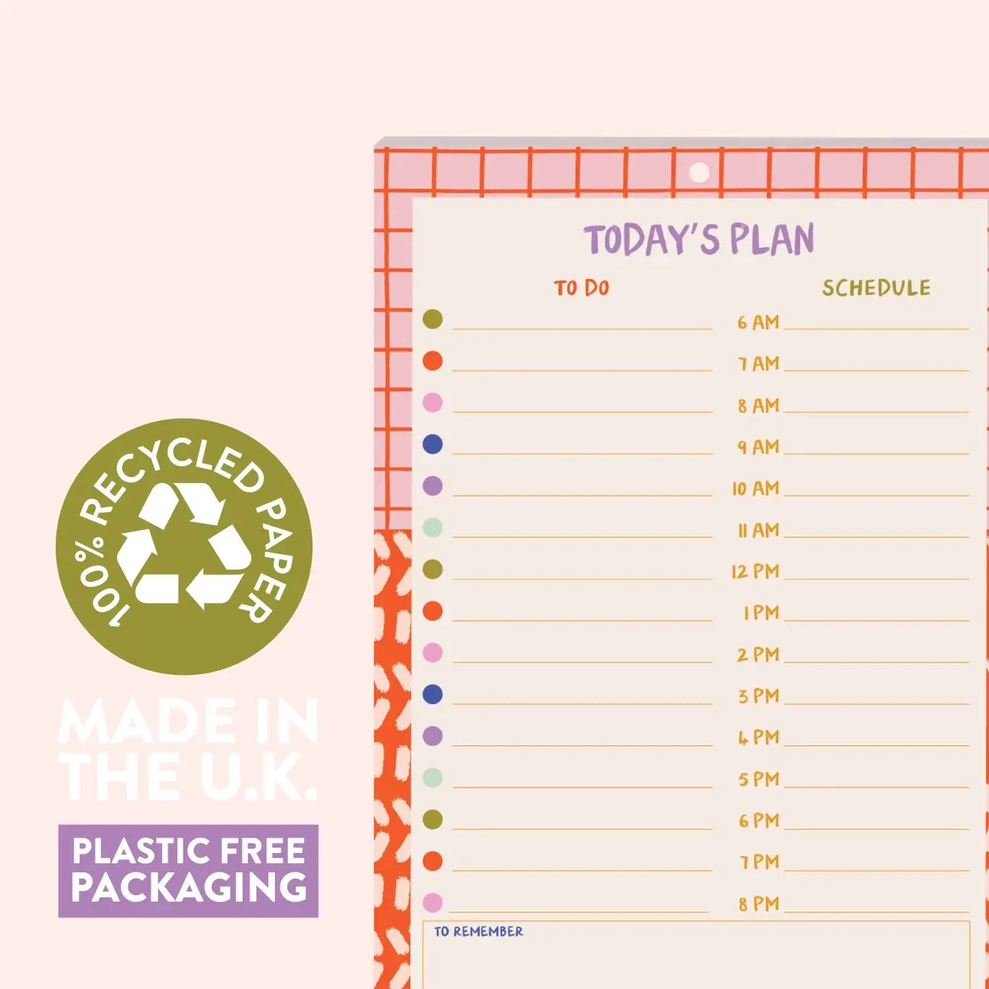 A5 Daily Planner Pad -Colour Flow