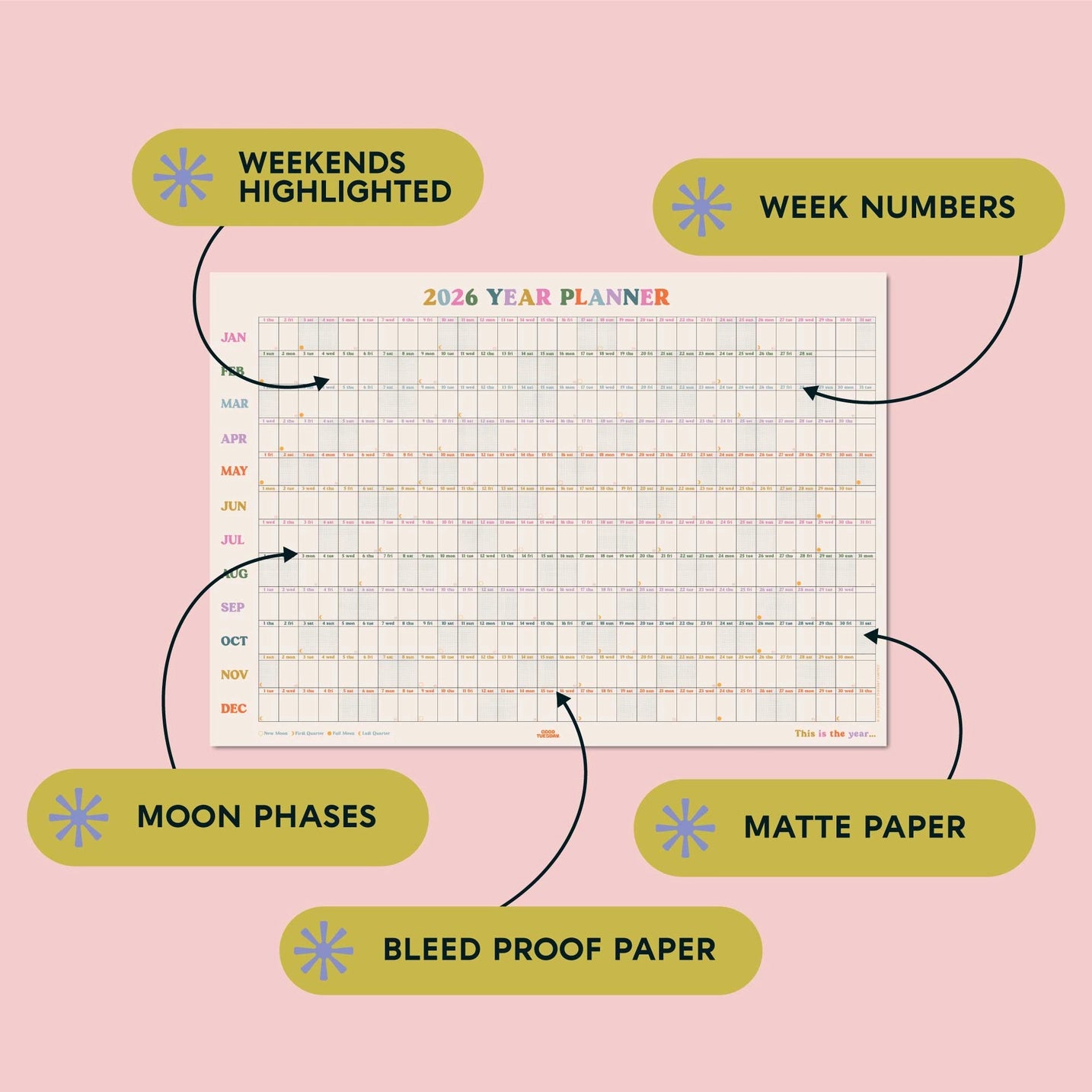 2026 Wall Planner - Landscape