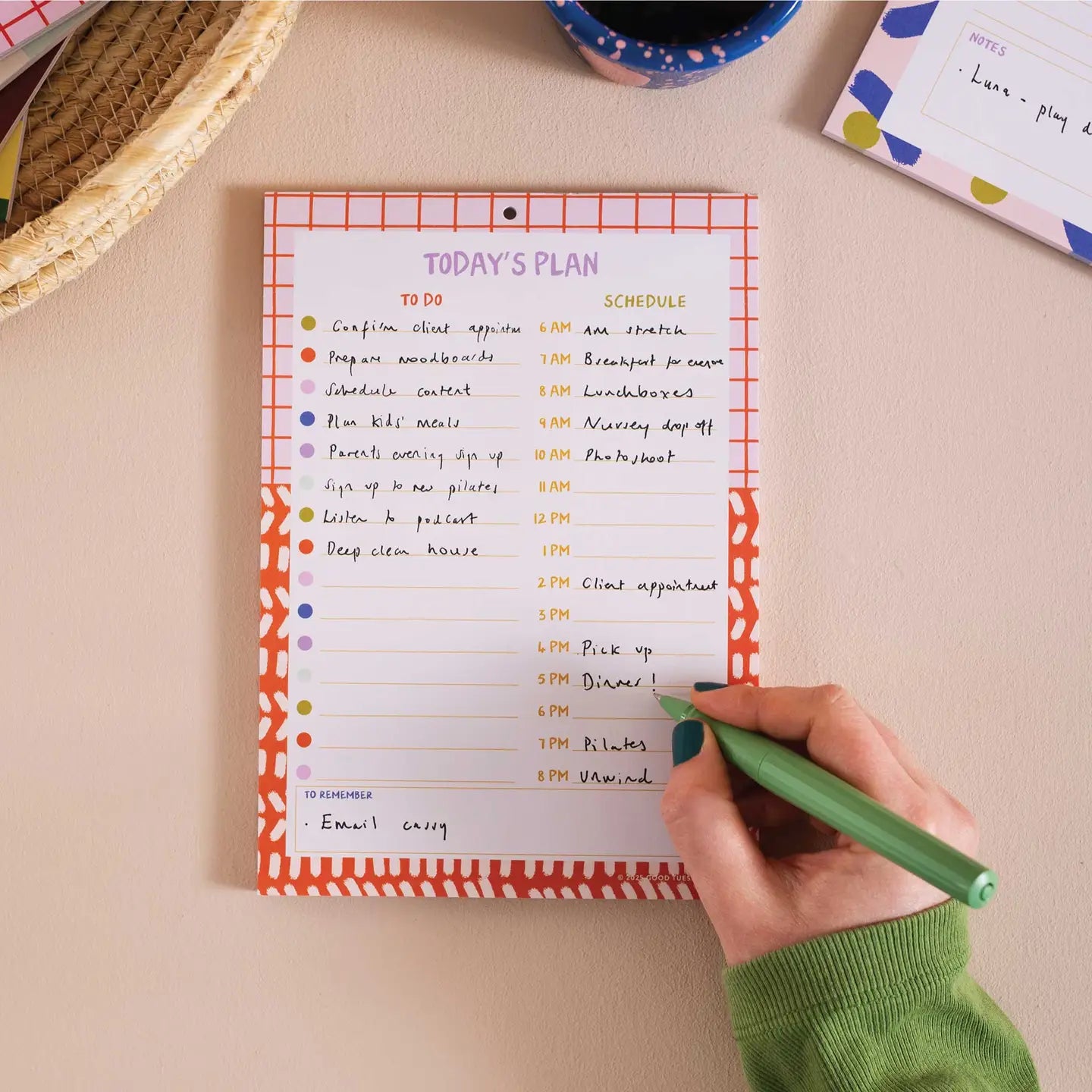A5 Daily Planner Pad -Colour Flow