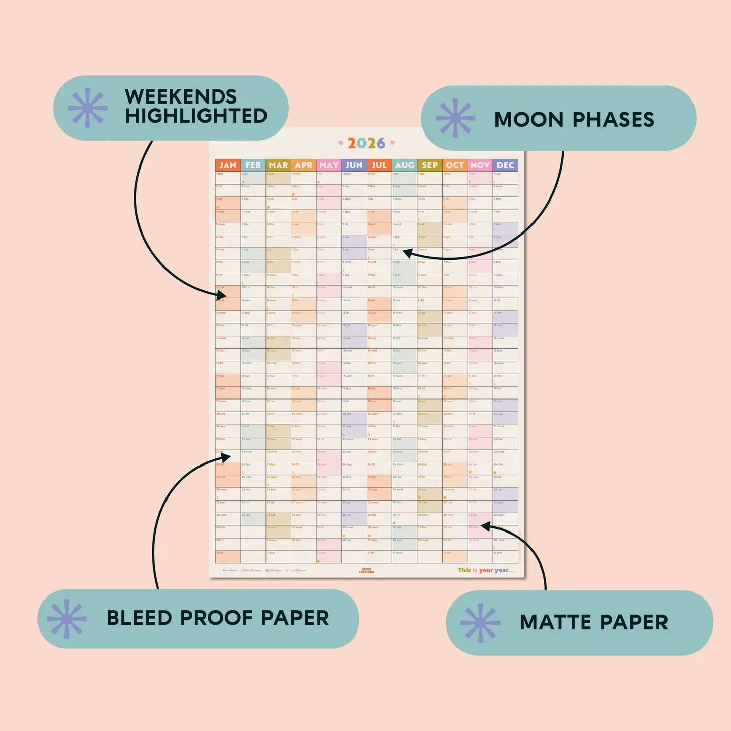 2026 Wall Planner - Portrait