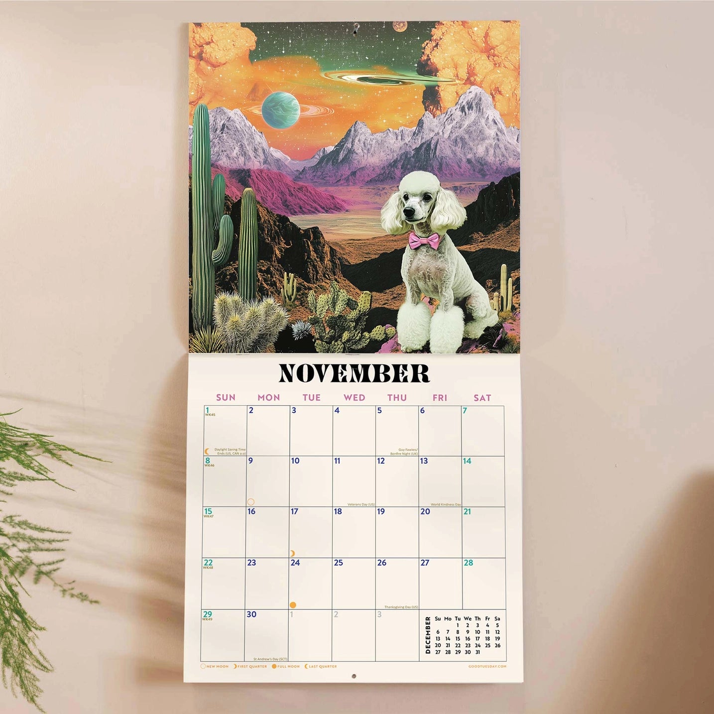 2026 Retro Future Spacescapes Calendar - Sunday Star
