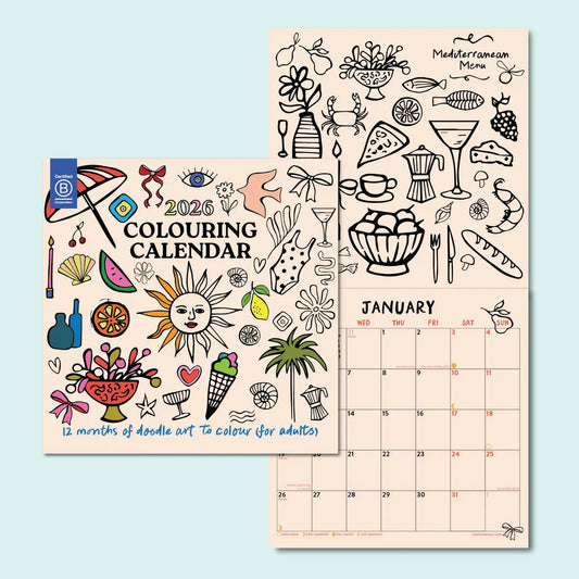 2026 Colouring in Calendar - Compact