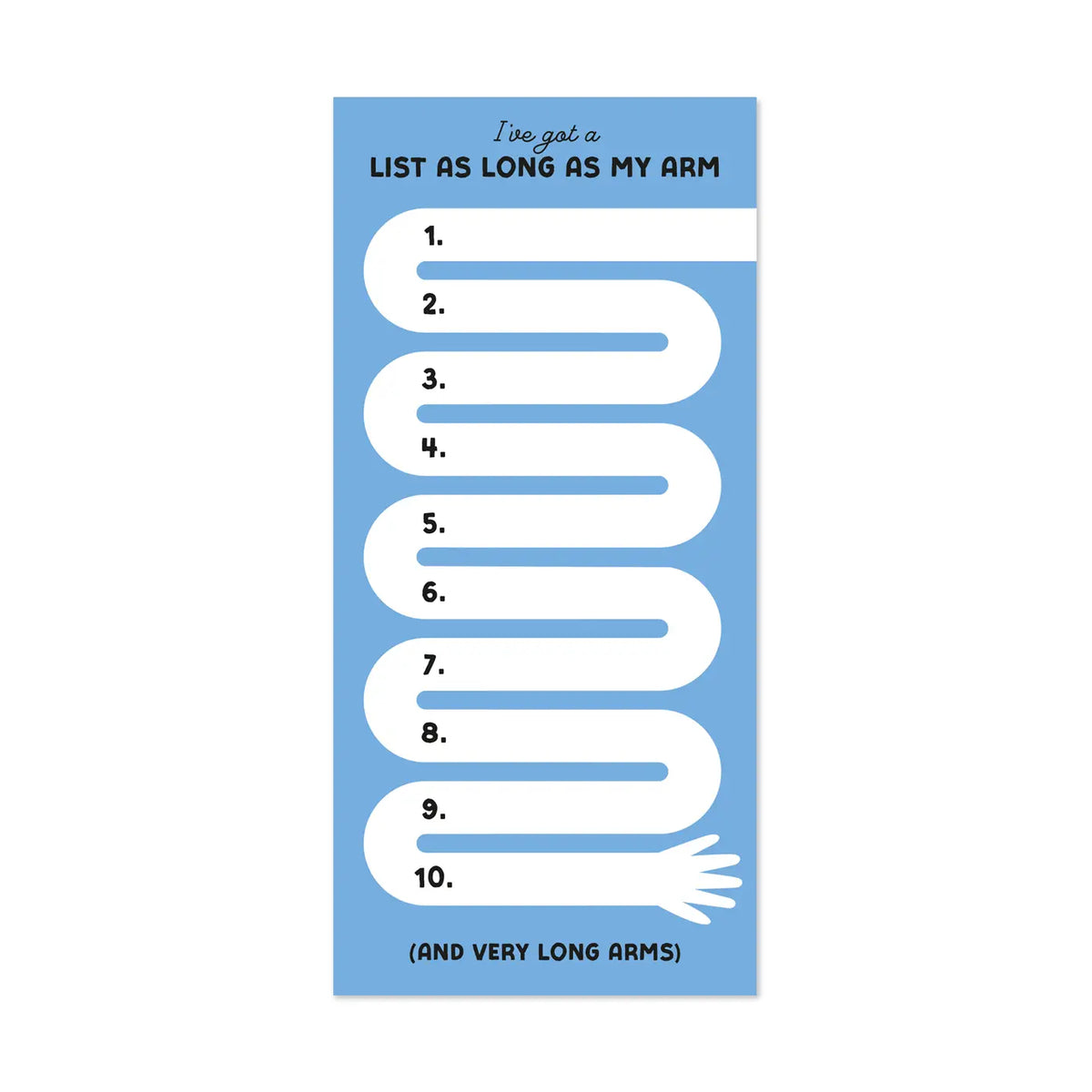 List as Long as my Arm list pad