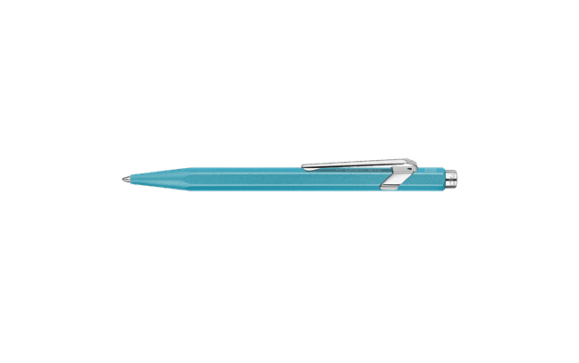 A turquoise ballpoint pen from the Pencil Me In stationery shop.
