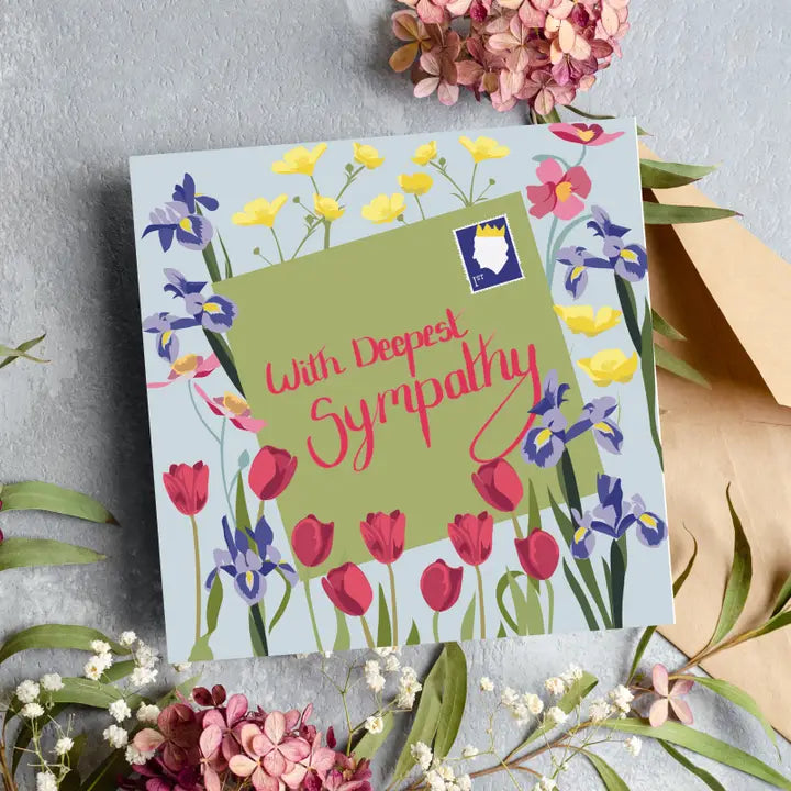 With Deepest Sympathy, Meadow Floral Greeting Card