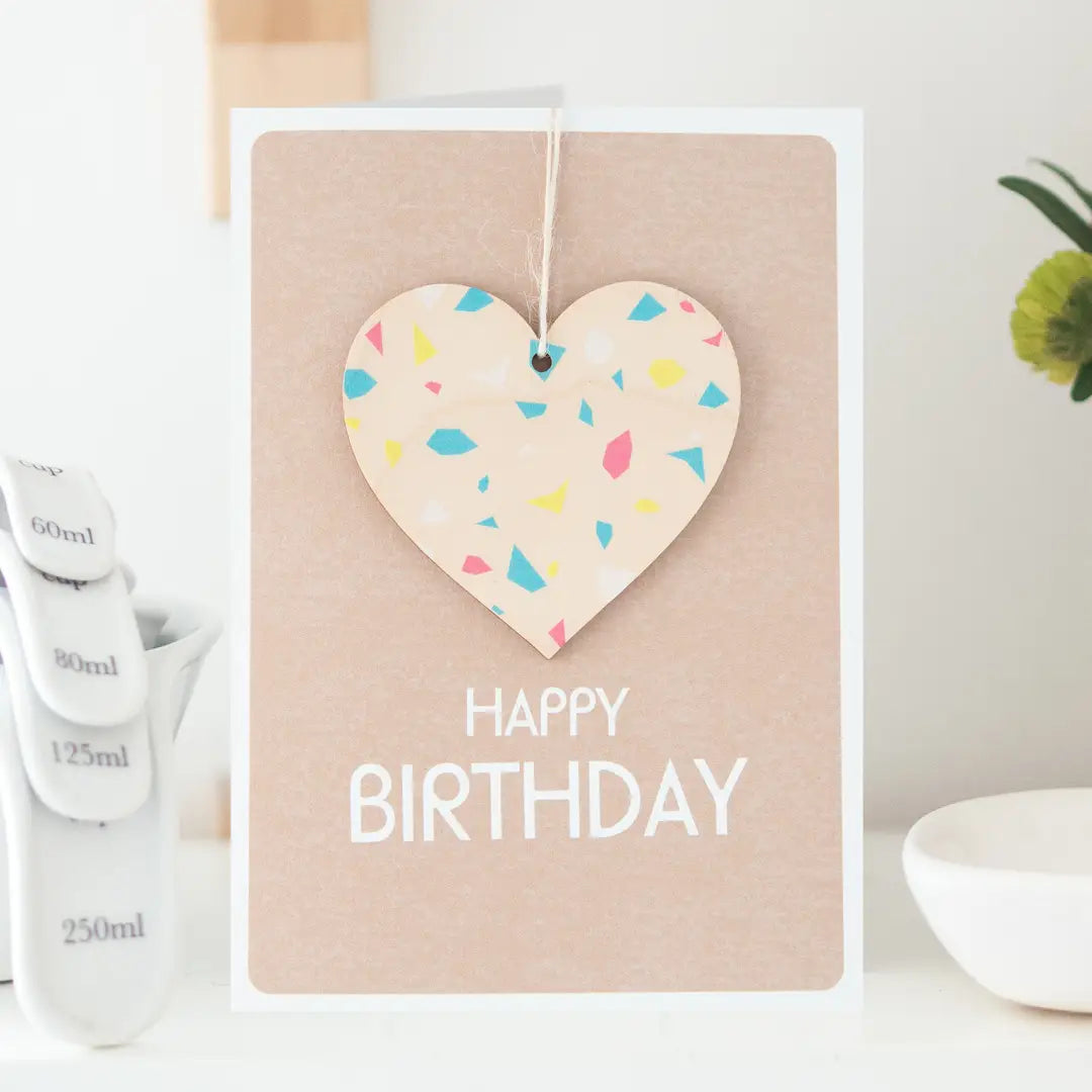 Heart Birthday Keepsake Card