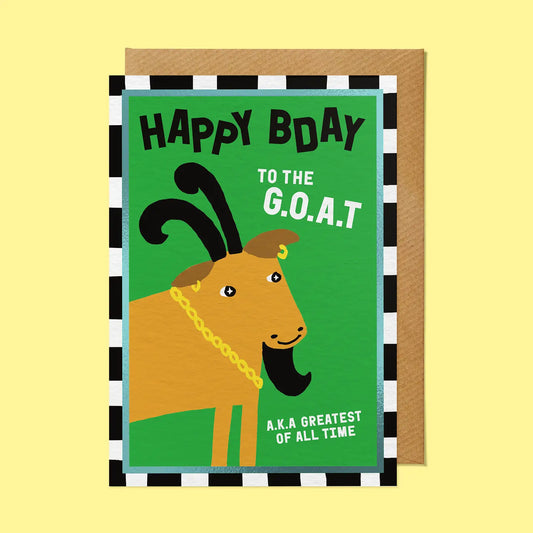 Happy Birthday, G.O.A.T card
