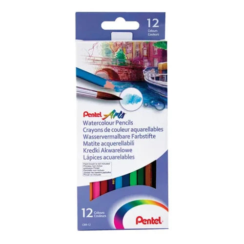 Pentel Watercolour Pencils - 12 Pack
