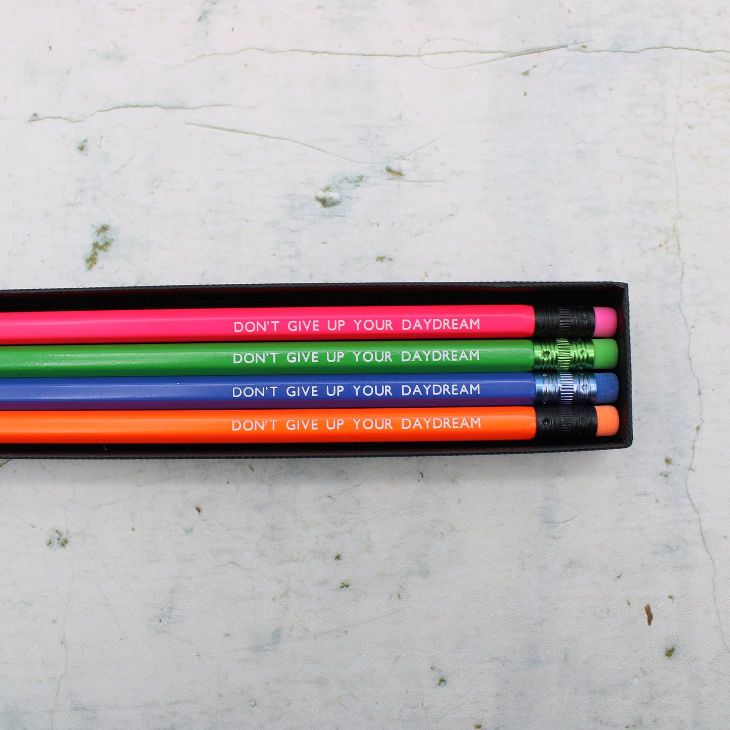 Personalised boxed set of 4 pencils - Same Phrase