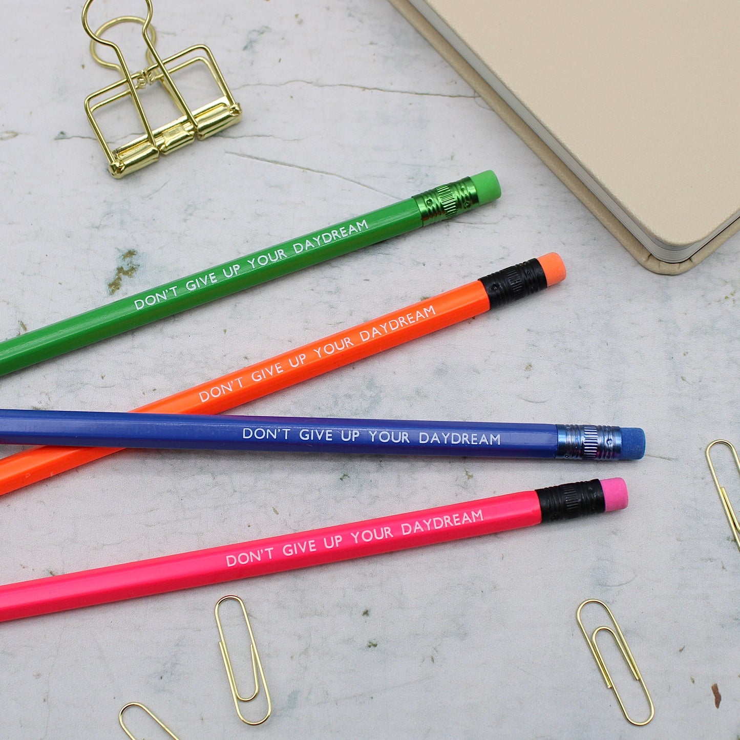 Personalised boxed set of 4 pencils - Same Phrase