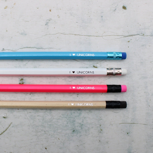 Printed Pencil - I Love Unicorns