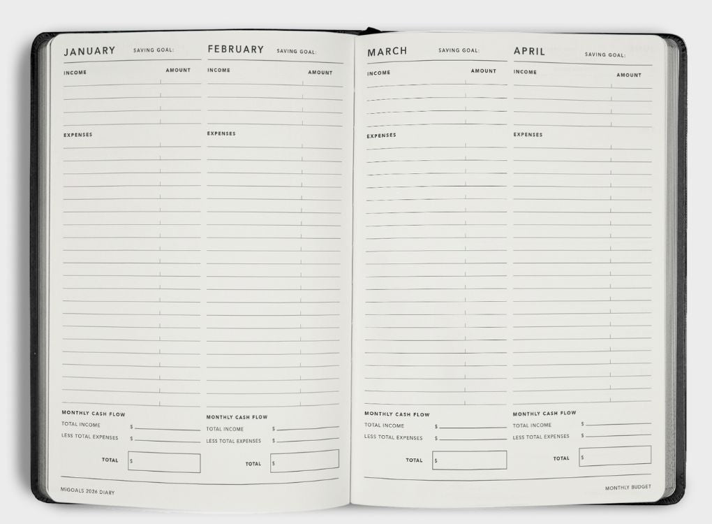 MiGoals 2026 Weekly Notes Diary