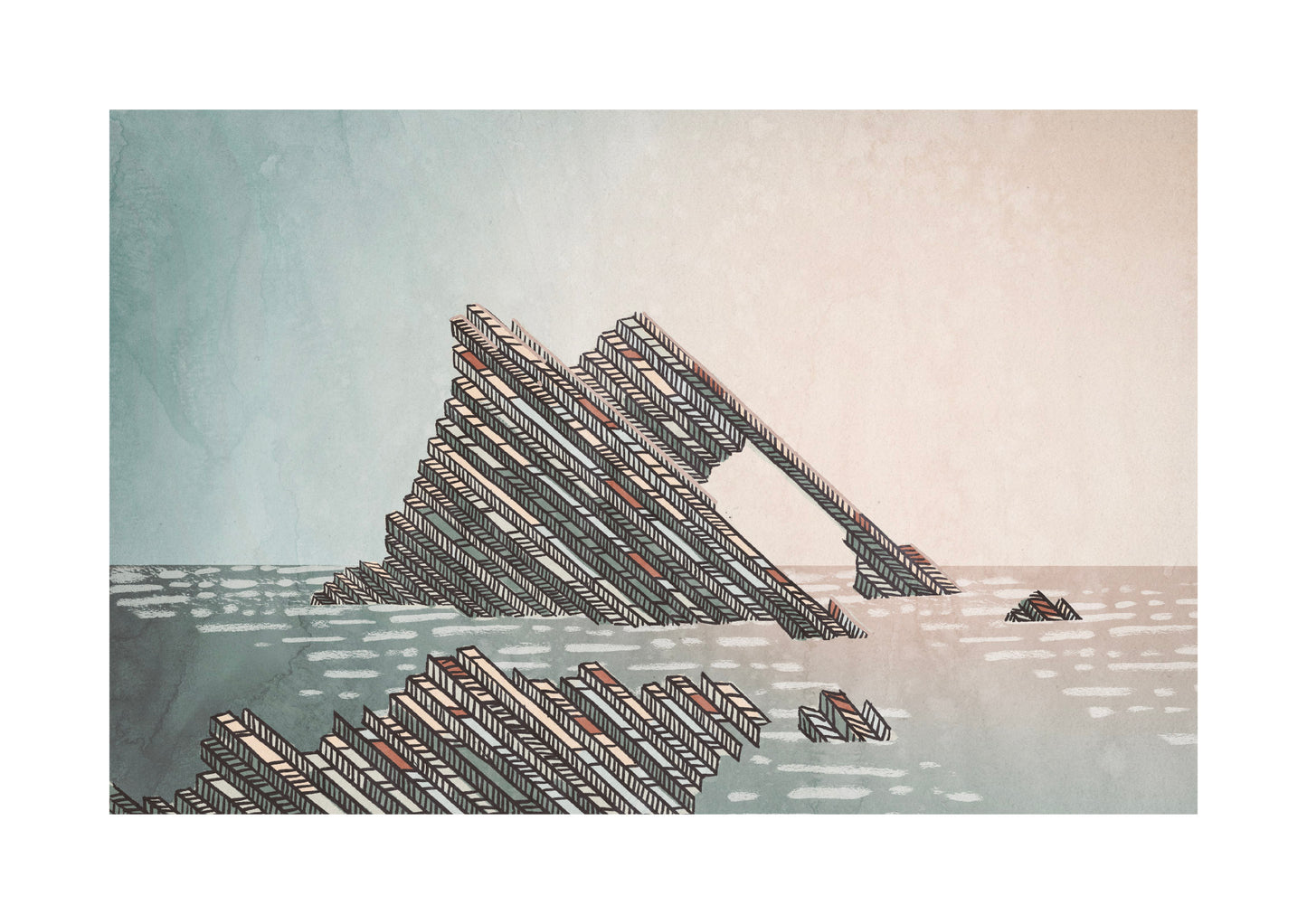 The Bow fiddle rock print from the Pencil Me In stationery shop
