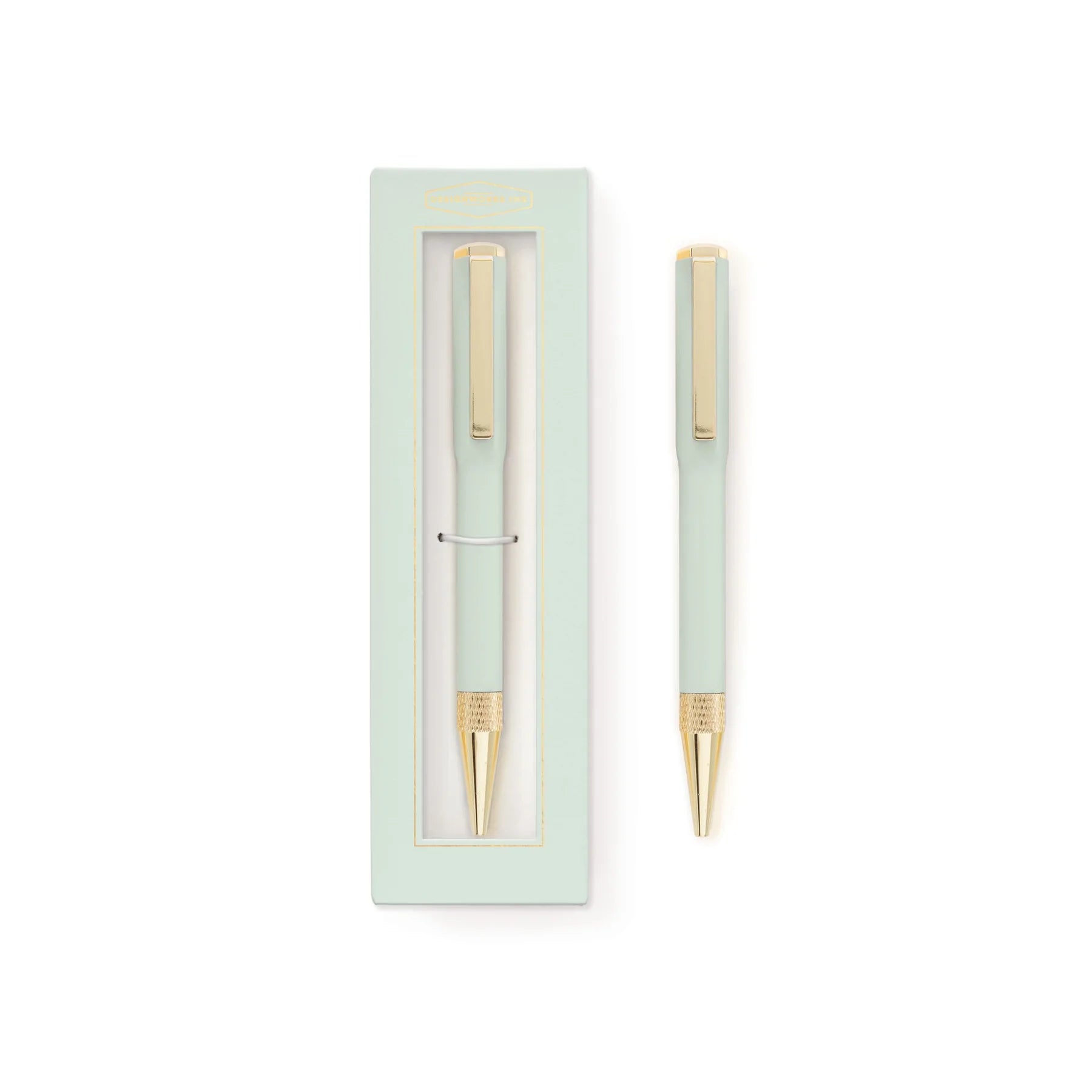Mint block colour boxed pen from the Pencil Me In stationery shop.