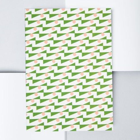Limited Edition A5 Layflat Daily Planner - Green & Pink Enid Print