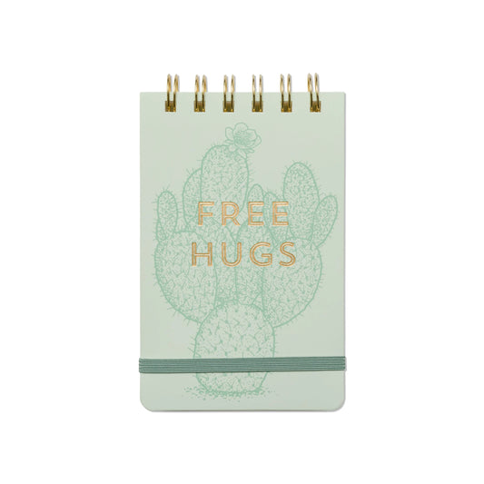 Free Hugs Cactus spiral notepad