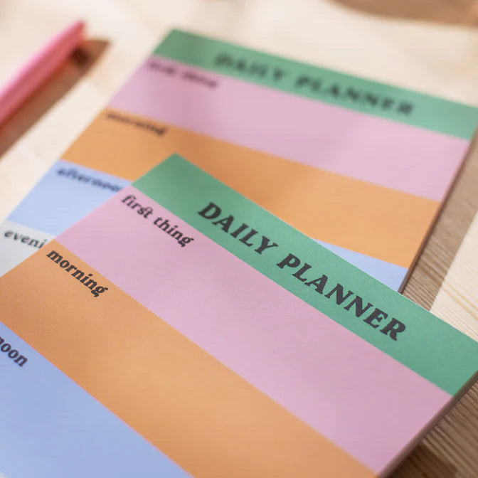 Rainbow coloured daily planner pad for the Pencil Me In stationery shop