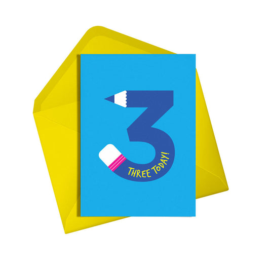 3rd birthday pencil