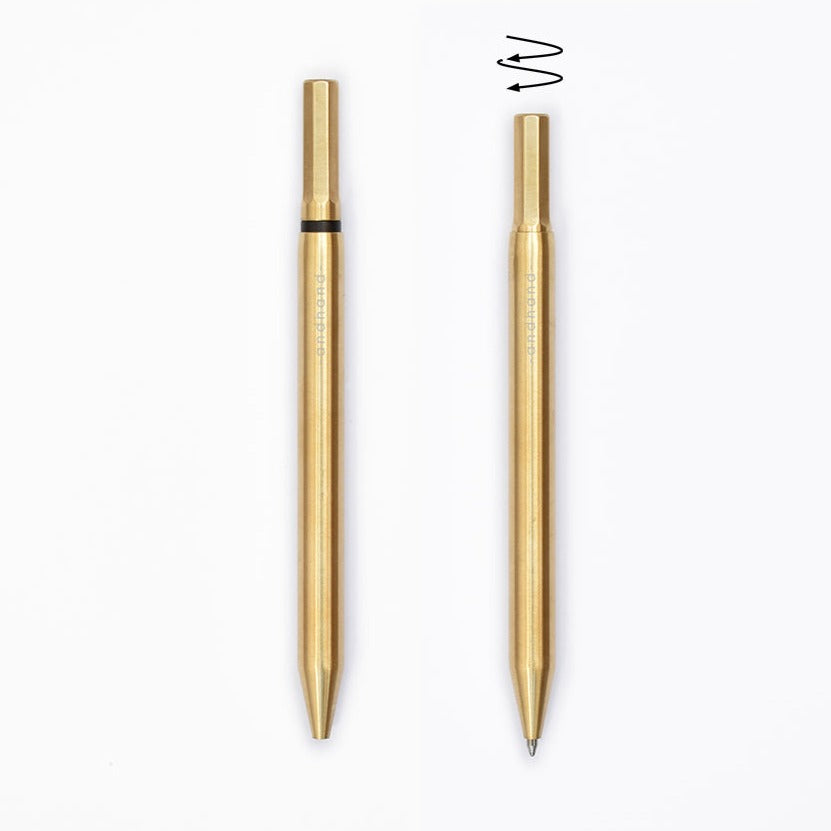 Method pen in brass from the Pencil Me In stationery shop