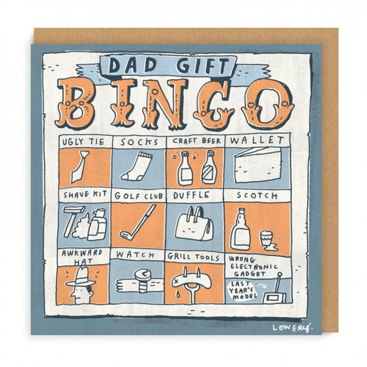 Dad Gift Bingo Card
