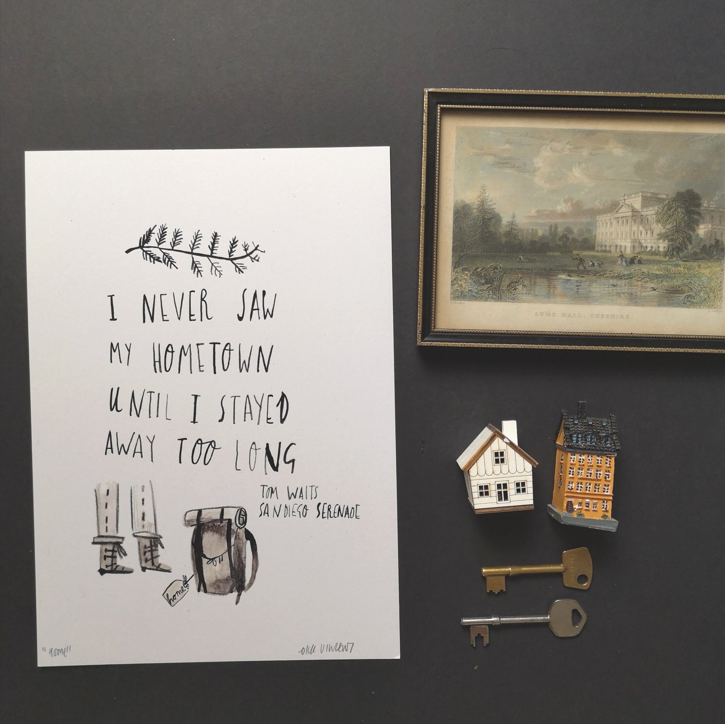 Home Town A4 Print