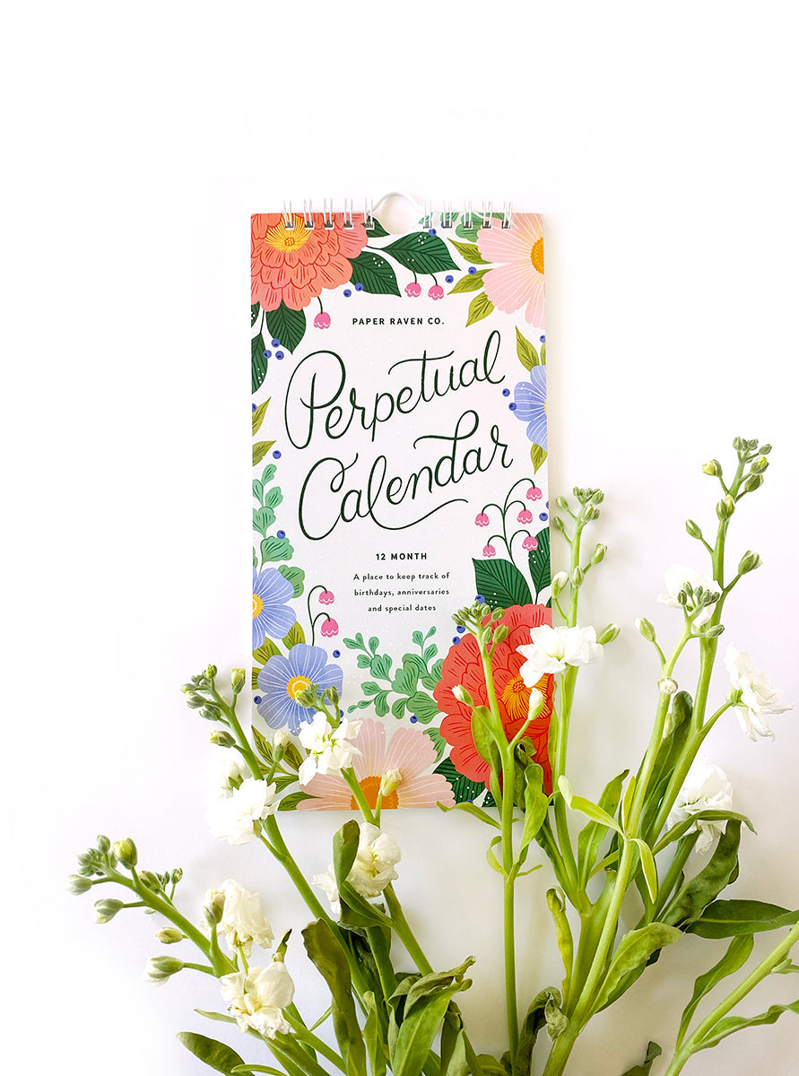 Perpetual hanging birthday planner