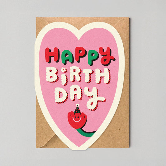 Heart Shaped Happy Birthday