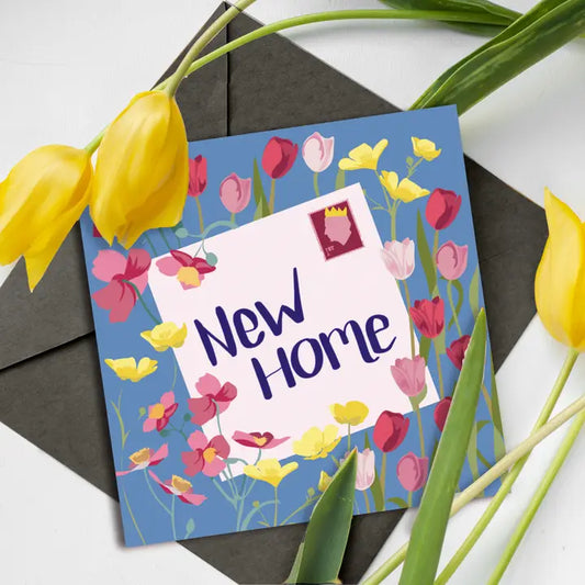 New Home, Meadow Floral Greeting Card